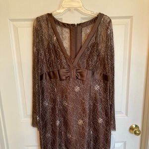 Scott McClintock Brown lace dress Size 14